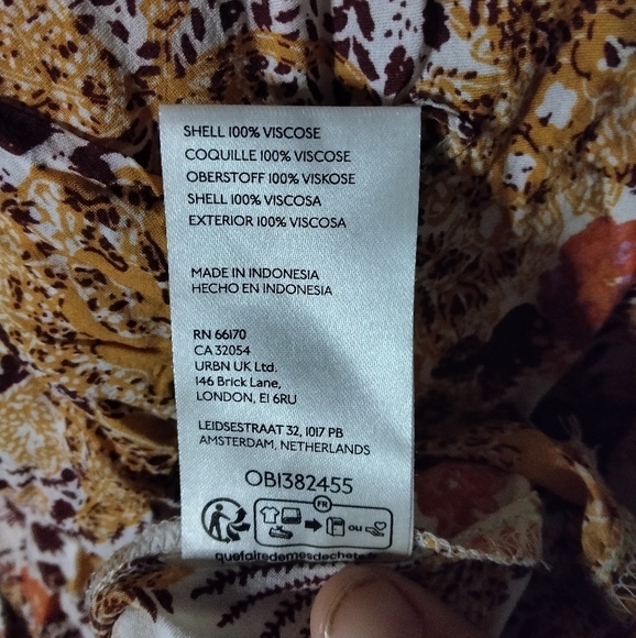 Anthropologie The Romy Relaxed Fit Floral Boho Button Front Blouse Size XL - Picture 8 of 8